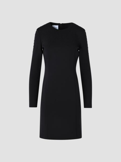 AKRIS Women's Dice Pindot Embellishment Mini Dress - Black