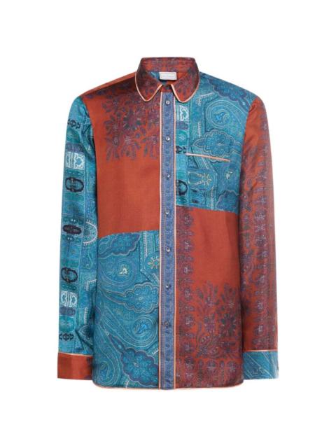 Pierre-Louis Mascia Aloe patchwork paisley shirt