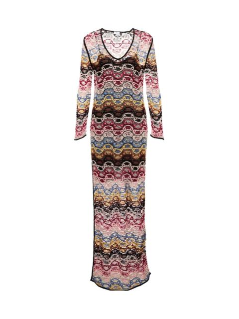 Open-knit maxi dress