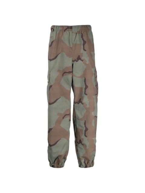 camouflage-print jogger pants