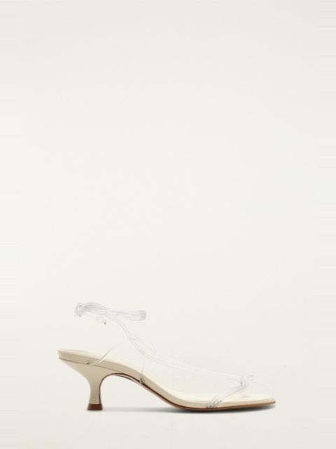 FARM RIO White Spaghetti Jelly Kitten Heeled Sandal
