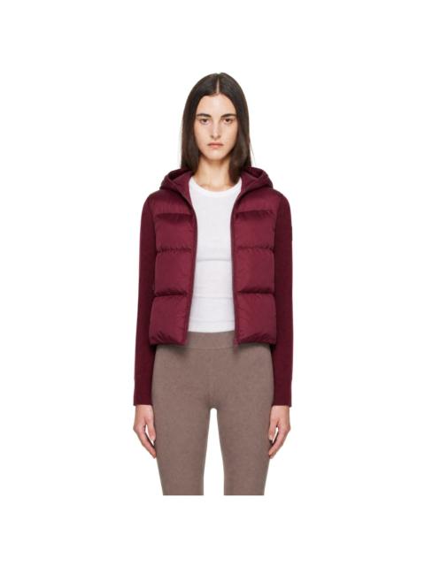 Canada Goose Burgundy Down HyBridge Tonal Disc Wide Jacket