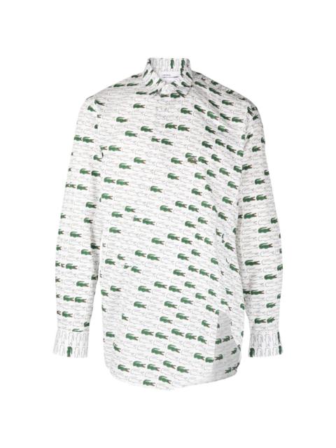 logo-print cotton shirt