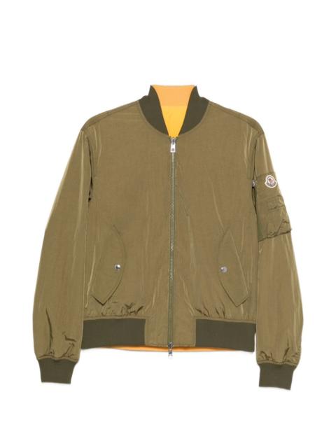 Moncler reversible logo-patch bomber jacket