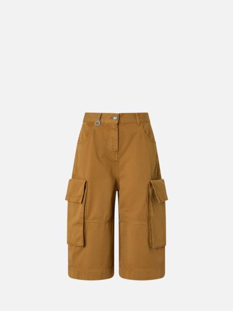 PINKO CARGO BERMUDA SHORTS WITH RIVETS