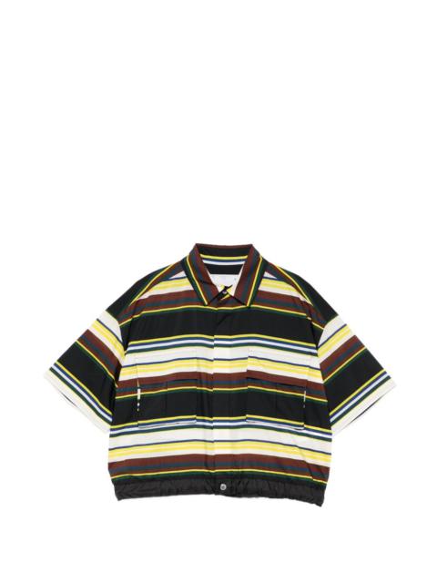 sacai striped pocket shirt