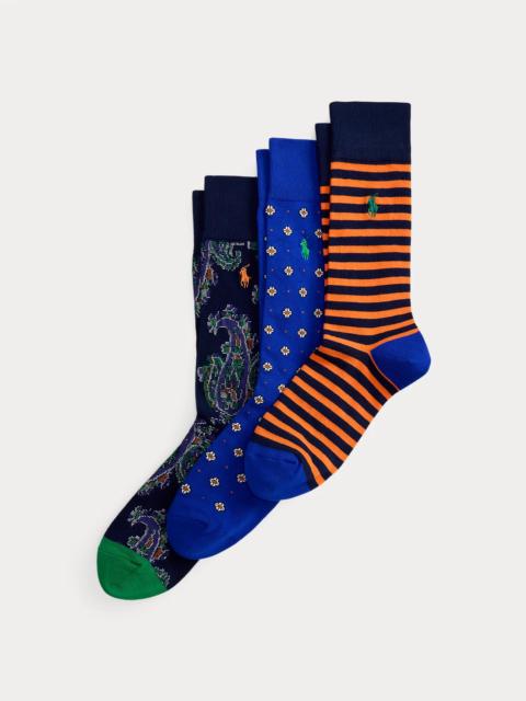 Polo Ralph Lauren Patterned Trouser Sock 3-Pack