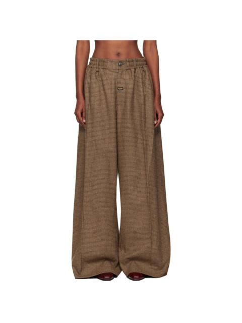 Martine Rose Brown Extreme Wide Leg Tailored Trousers