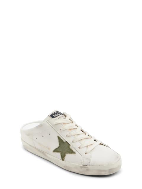 Super-Star Sabot Mule Sneaker in White/Green