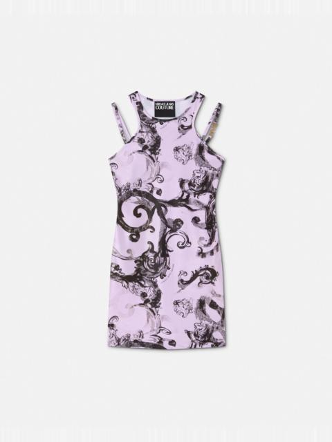 VERSACE JEANS COUTURE Watercolor Couture Mini Dress