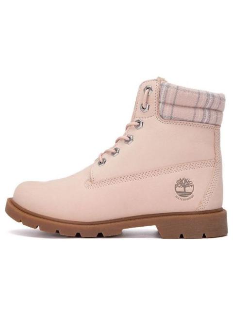 Timberland (WMNS) Timberland Lindon Woods 6 Inch Waterproof Boot 'Pink Nubuck and Printed Collar' A2BBR662