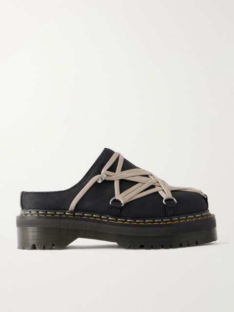 Rick Owens + Dr. Martens nubuck slip-ons Black