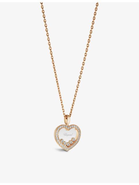 Chopard Happy Diamonds 18ct rose-gold and 0.73ct brilliant-cut diamond necklace