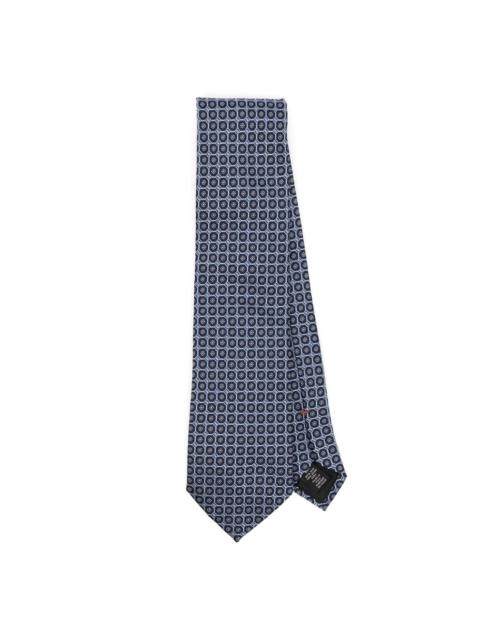 patterned-jacquard silk tie