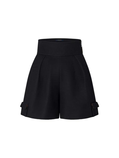 Louis Vuitton Flap Pocket Wide-Leg Mini Shorts