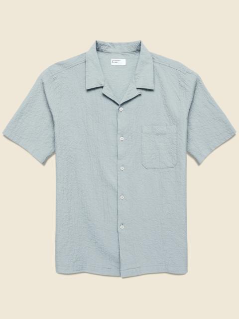 Universal Works Seersucker Road Shirt - Green