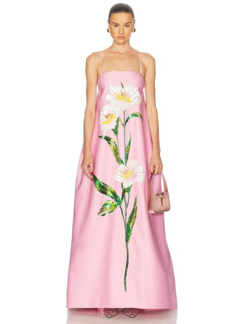 LEO LIN Frances Applique Maxi Dress