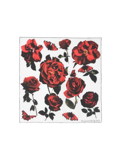 Alexander McQueen Tudor Rose silk scarf