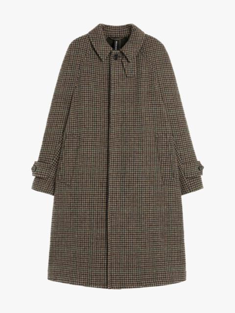 Mackintosh BOSTON GREEN CHECK WOOL OVERCOAT