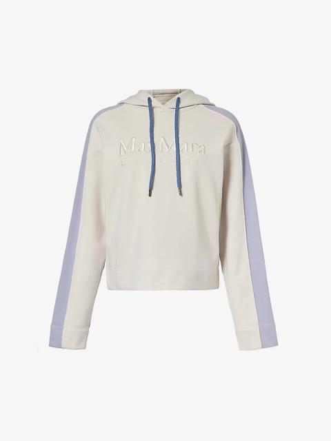 Stadio brand-embroidered cotton-blend hoody