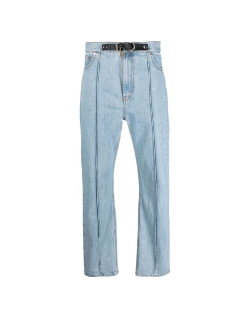 padlock-detail straight-leg jeans