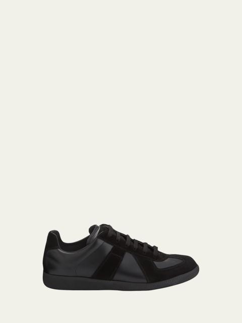 Maison Margiela Men's Replica Leather Suede Low-Top Sneakers