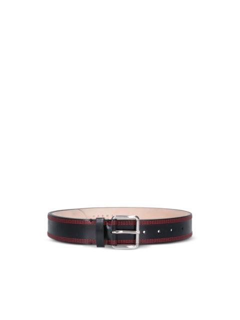 Marni contrast-stitch leather belt