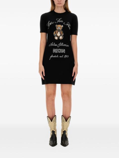 Moschino teddy-graphic mini dress