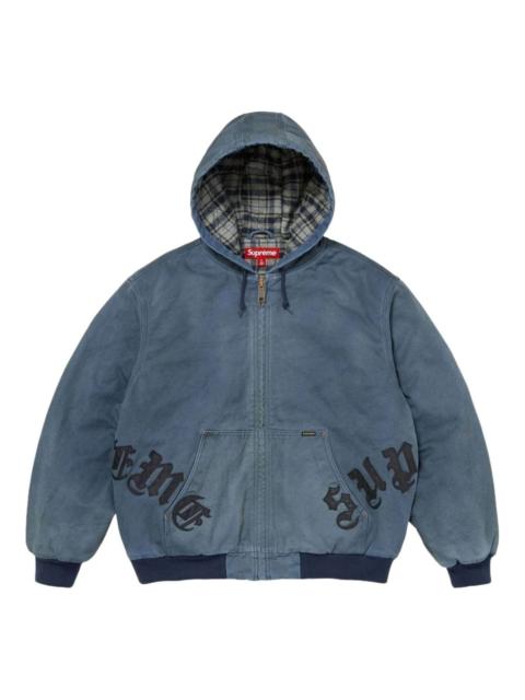 Supreme Supreme FW26 Leather Appliqué Hooded Work Jacket 'Navy' SUP-FW26-063-NVY