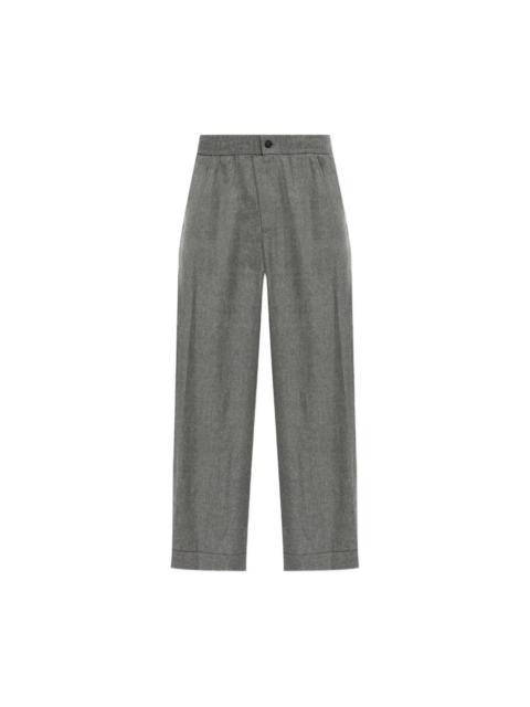 GIORGIO ARMANI ELASTICATED-WAISTBAND TURN-UP TROUSERS