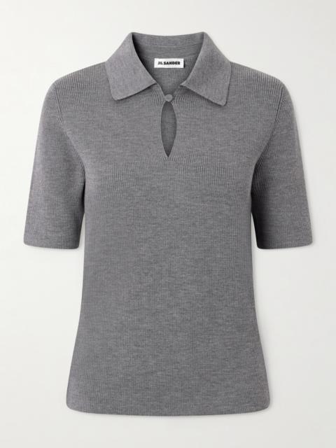 Jil Sander Ribbed Wool Polo Shirt