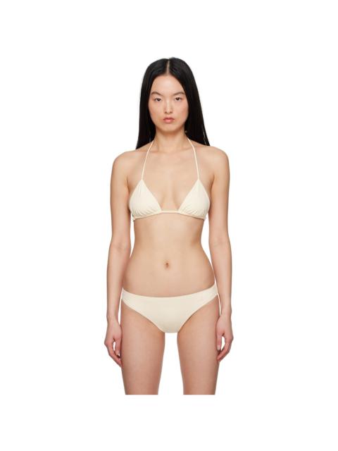 Jil Sander Beige Triangle Bikini Top