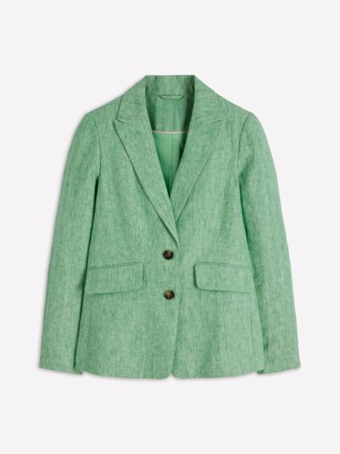 BODEN Stamford Linen Blazer-Aloe Green Chambray