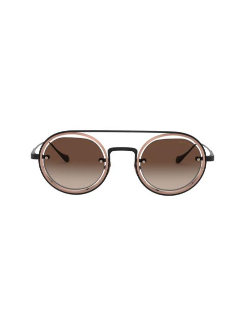 GIORGIO ARMANI round aviator-frame sunglasses