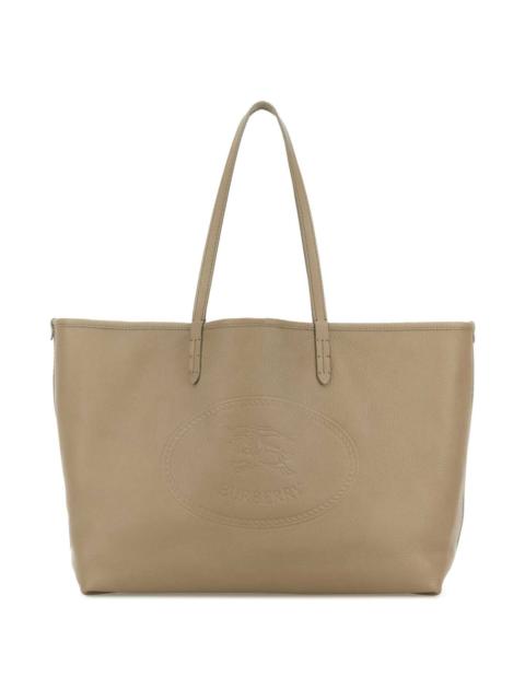 Burberry Cappuccino Leather Shopping Bag