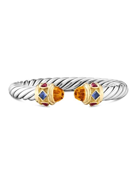 DAVID YURMAN Women's Renaissance Cable Flex Bracelet in Sterling Silver - Madeira Citrine