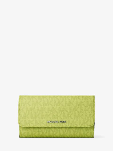 MICHAEL KORS Jet Set Large Signature Logo Tri-Fold Wallet