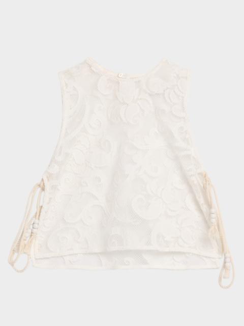 JBQ Bimini Embroidered Tie-Side Top