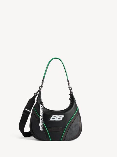 BALENCIAGA Men's Biker Hobo Messenger Bag Small in Black