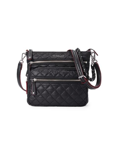 MZ Wallace Women's Micro Crosby Quilted Crossbody Bag - Black