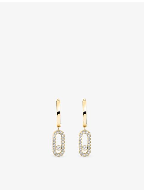 MESSIKA Move Uno 18ct Gold And 0.19ct Diamond Hoop Earrings
