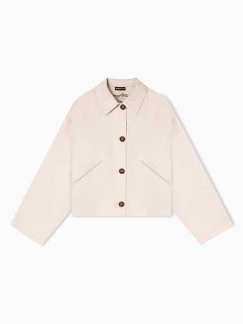 EMPORIO ARMANI BLOUSON IN PIMA COTTON GABARDINE