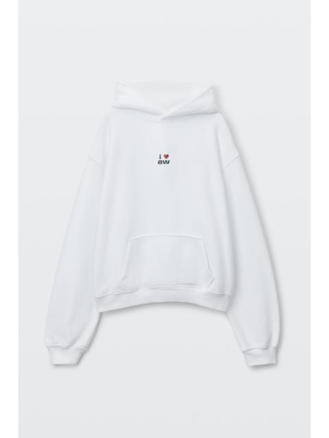 Alexander Wang crystal hotfix i heart aw hoodie