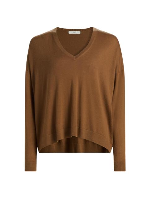 CO Women's Cashmere V-Neck Sweater - Ginger