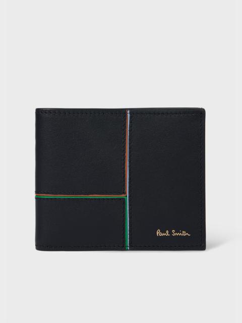 Paul Smith Black Panelled Leather Compact Billfold Wallet