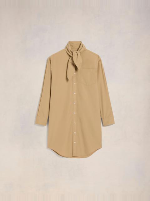 AMI Paris SCARF COLLAR SHIRT DRESS
