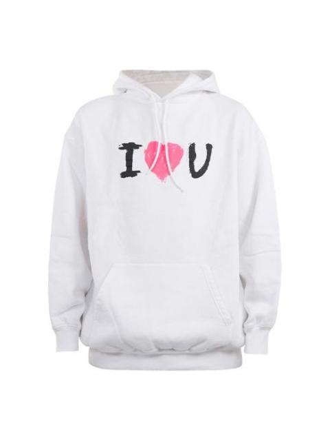 BALENCIAGA Balenciaga 'I Love U' Hoodie 'White' 570811TJVL69040