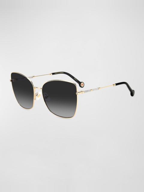 CAROLINA HERRERA Glittery Metal Butterfly Sunglasses