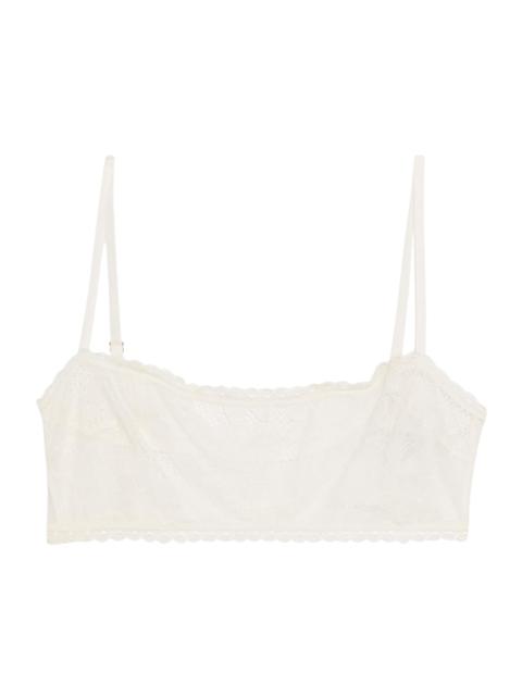 KIKI DE MONTPARNASSE Women's Dahlia Lace Bandeau Bra - Ivory