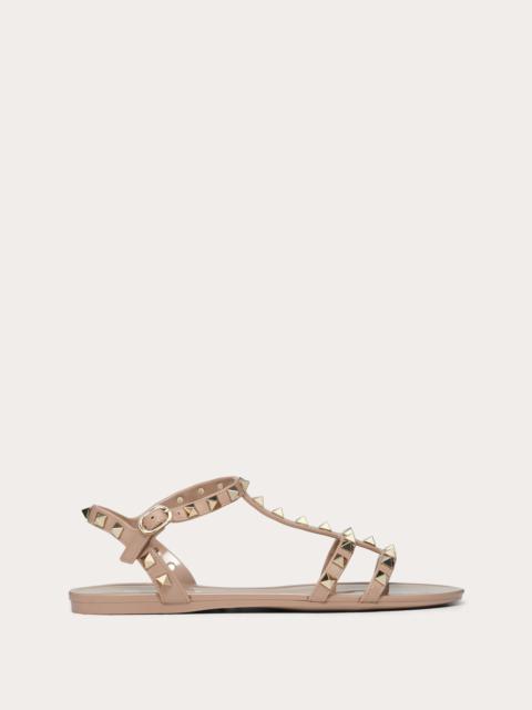 Valentino ROCKSTUD FLAT RUBBER SANDAL